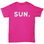 funny t shirts for girls SUN Sunday Girl's T-Shirt Age 3-4 Pink