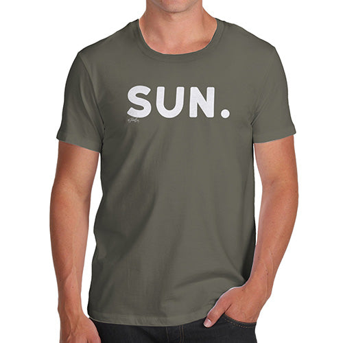 Funny Tshirts SUN Sunday Men's T-Shirt Small Khaki