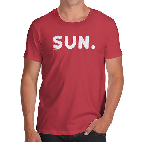 Funny Gifts For Men SUN Sunday Men's T-Shirt Large Red