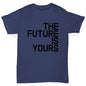 Kids Funny Tshirts The Future Is Yours Boy's T-Shirt Age 3-4 Navy