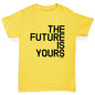 Novelty Tees For Boys The Future Is Yours Boy's T-Shirt Age 12-14 Yellow