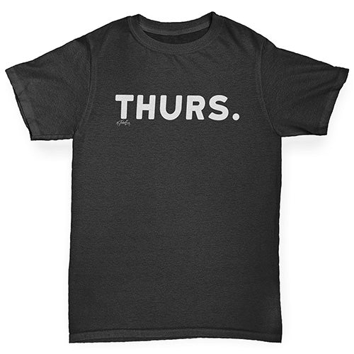 Boys novelty t shirts THURS Thursday Boy's T-Shirt Age 9-11 Black