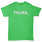 Boys Funny T Shirt THURS Thursday Boy's T-Shirt Age 12-14 Green