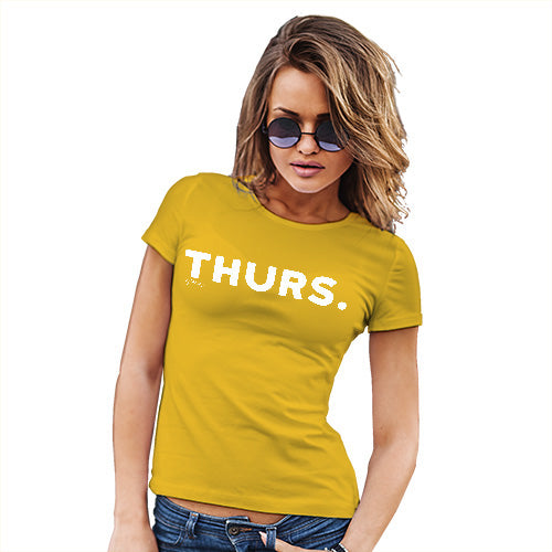 Novelty Tshirts Women THURS Thursday Women's T-Shirt X-Large Yellow