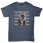 Boys funny tee shirts Staffordshire Bull Terrier Mugshot Boy's T-Shirt Age 5-6 Dark Grey