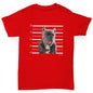 Boys funny tee shirts Staffordshire Bull Terrier Mugshot Boy's T-Shirt Age 7-8 Red