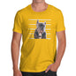 Novelty Gifts For Men Staffordshire Bull Terrier Mugshot Men's T-Shirt Small Yellow