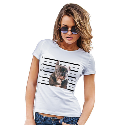 Novelty Gifts For Women Staffordshire Bull Terrier Mugshot Women's T-Shirt X-Large White