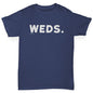 funny t shirts for girls WEDS Wednesday Girl's T-Shirt Age 5-6 Navy