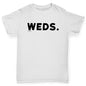 Kids Funny Tshirts WEDS Wednesday Girl's T-Shirt Age 12-14 White