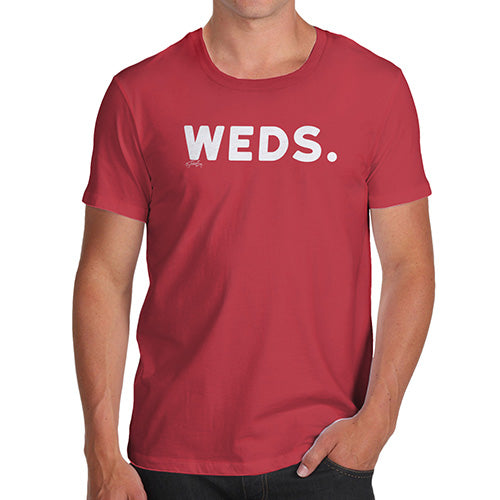 Novelty Gifts For Men WEDS Wednesday Men's T-Shirt Small Red