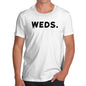 Funny Tee Shirts For Men WEDS Wednesday Men's T-Shirt Small White