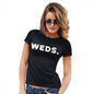 Funny T Shirts For Women WEDS Wednesday Women's T-Shirt Large Black