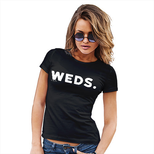 Funny T Shirts For Women WEDS Wednesday Women's T-Shirt Large Black