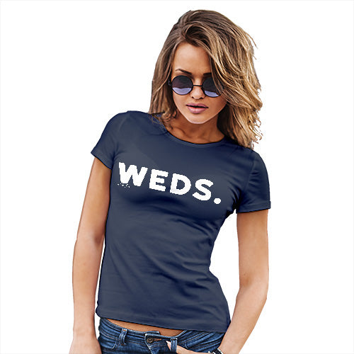 Funny T-Shirts For Women WEDS Wednesday Women's T-Shirt X-Large Navy