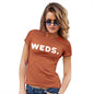 Novelty T Shirt WEDS Wednesday Women's T-Shirt Large Orange