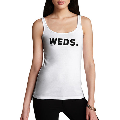 Funny Tank Top For Mom WEDS Wednesday Women's Tank Top Small White