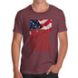 Funny Tshirts For Men Merica F-ck Yeah Men's T-Shirt Small Burgundy