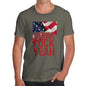 Novelty Gifts For Men Merica F-ck Yeah Men's T-Shirt X-Large Khaki