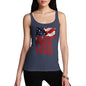 Funny Tank Top For Women Sarcasm Merica F-ck Yeah Women's Tank Top Small Navy