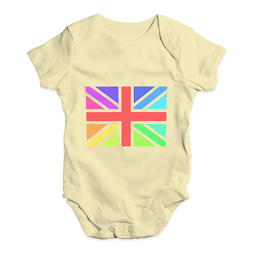 Rainbow Union Jack Baby Unisex Baby Grow Bodysuit
