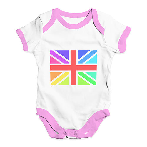 Rainbow Union Jack Baby Unisex Baby Grow Bodysuit