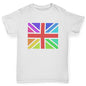 Novelty Tees For Boys Rainbow Union Jack Boy's T-Shirt Age 3-4 White