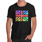 Adult Humor Novelty Graphic Sarcasm Funny T Shirt Rainbow Union Jack Men's T-Shirt X-Large Black