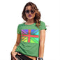 Adult Humor Novelty Graphic Sarcasm Funny T Shirt Rainbow Union Jack Women's T-Shirt Small Green