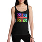 Novelty Tank Top Women Rainbow Union Jack Women's Tank Top X-Large Black