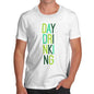 Novelty Tshirts Men Day Drinking Men's T-Shirt X-Large White