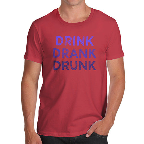 T-Shirt Funny Geek Nerd Hilarious Joke Drink Drank Drunk Men's T-Shirt Small Red