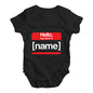 Personalised My Name Is Baby Unisex Baby Grow Bodysuit