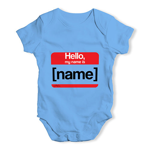 Personalised My Name Is Baby Unisex Baby Grow Bodysuit