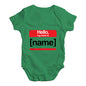 Personalised My Name Is Baby Unisex Baby Grow Bodysuit