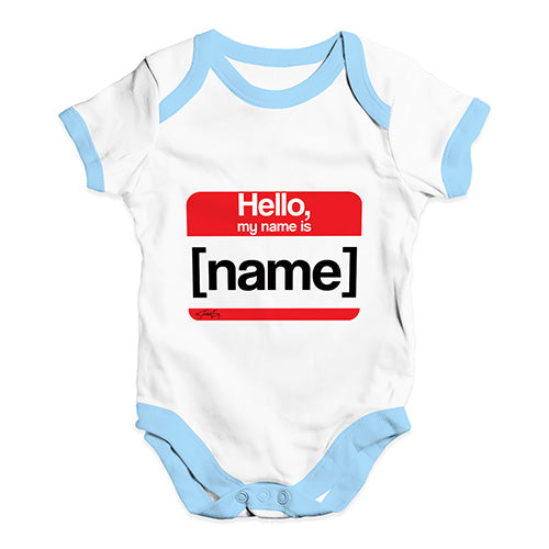 Personalised My Name Is Baby Unisex Baby Grow Bodysuit