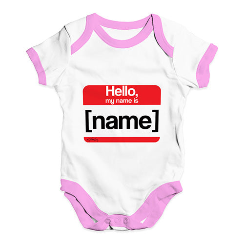 Personalised My Name Is Baby Unisex Baby Grow Bodysuit