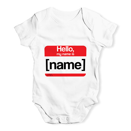 Personalised My Name Is Baby Unisex Baby Grow Bodysuit