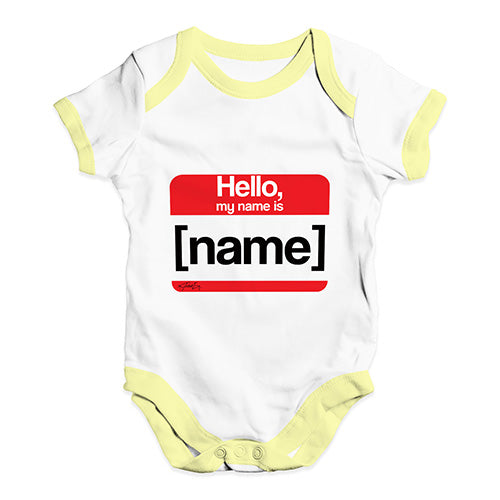 Personalised My Name Is Baby Unisex Baby Grow Bodysuit