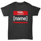 Kids Funny Tshirts Personalised My Name Is Boy's T-Shirt Age 7-8 Black