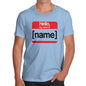 Novelty T Shirts Personalised My Name Is Men's T-Shirt Medium Sky Blue