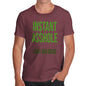 Funny Sarcasm T Shirt Instant Asshole Add Beer Men's T-Shirt Large Burgundy