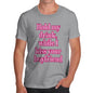 Funny T Shirts Hold My Drink Boyfriend Men's T-Shirt X-Large Light Grey