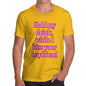 Funny T Shirts Hold My Drink Boyfriend Men's T-Shirt Small Yellow