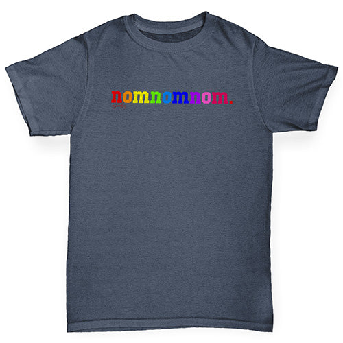 Boys novelty tees Rainbow Nomnomnom Boy's T-Shirt Age 3-4 Dark Grey