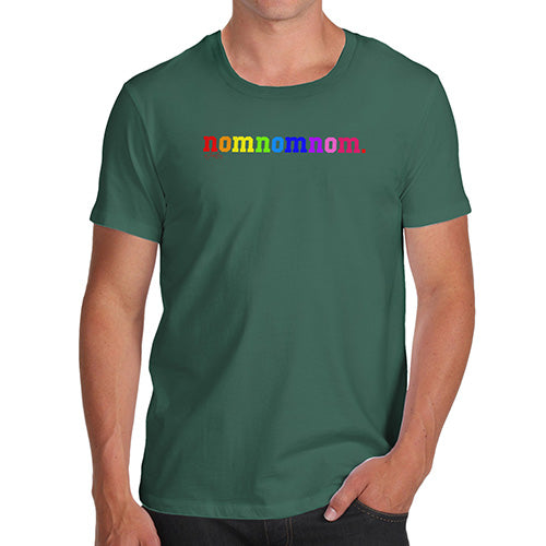 Funny T-Shirts For Men Rainbow Nomnomnom Men's T-Shirt Large Bottle Green