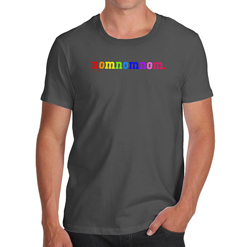 Funny Sarcasm T Shirt Rainbow Nomnomnom Men's T-Shirt Large Dark Grey