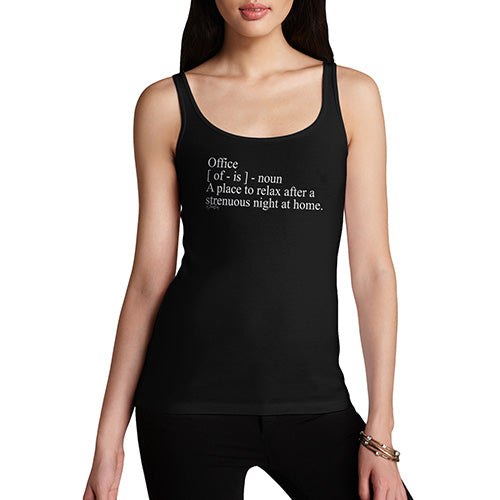 Funny Tank Top For Mom Office Noun Definition Women's Tank Top Large Black