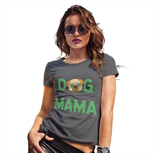 T-Shirt Funny Geek Nerd Hilarious Joke Dog Mama Women's T-Shirt Large Dark Grey