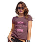 Novelty T Shirt Mom Upside Down Women's T-Shirt Large Burgundy